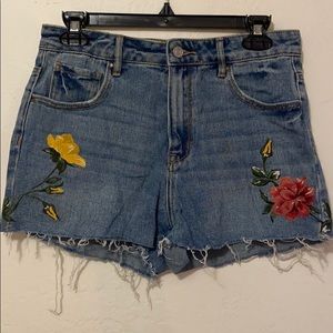 embroidered shorts
